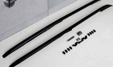 алюмінієві рейлінги на дах Land Rover Discovery 5 чорні фото