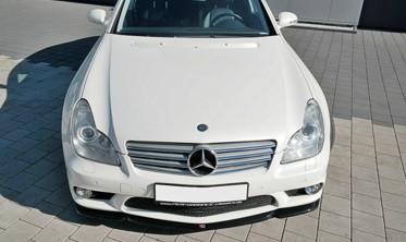 Диффузор под передний бампер Mercedes CLS C219 версия 55AMG  фото
