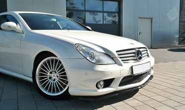 Диффузор под передний бампер Mercedes CLS C219 версия 55AMG  фото