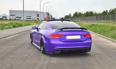 Центральный диффузор заднего бампера Audi RS5 8T / 8T FL фото