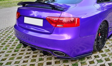 Центральный диффузор заднего бампера Audi RS5 8T / 8T FL фото