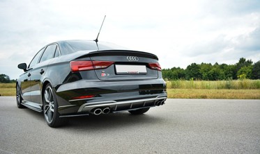 Центральный диффузор заднего бампера Audi S3 8V седан рестайлинг фото