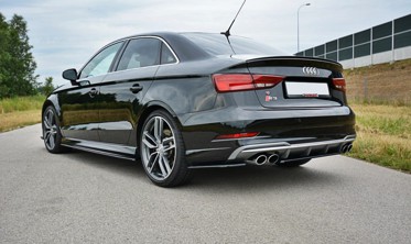 Боковые диффузоры заднего бампера Audi S3 / A3 S-line 8V FL Sedan фото