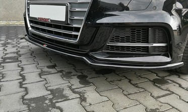 Накладка під передній бампер Audi S3/A3 S-line 8V FL Sedan вер.2 фото