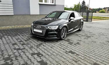 Накладка під передній бампер Audi S3/A3 S-line 8V FL Sedan вер.2 фото