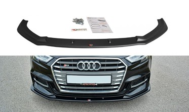 Тюнинговый диффузор переднего бампера Audi S3 / A3 S-line 8V FL Sedan вер.1 фото