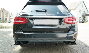 Центральний дифузор заднього бампера Mercedes C-Class S205 63AMG Estate фото