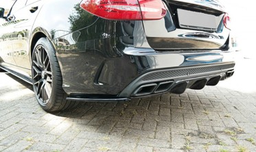 Центральний дифузор заднього бампера Mercedes C-Class S205 63AMG Estate фото