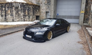 Тюнінгова накладка переднього бампера Audi S7/A7 S-line C7 вер. 2 фото