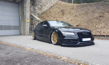 Тюнінгова накладка переднього бампера Audi S7/A7 S-line C7 вер. 2 фото