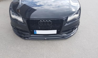 Передний тюнинговый диффузор Audi S7 / A7 S-line C7 вер.1 фото