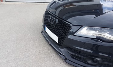 Передний тюнинговый диффузор Audi S7 / A7 S-line C7 вер.1 фото