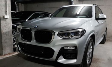 Защитная накладка с загибом на край бампера BMW X3 G01 фото