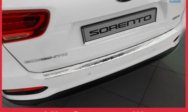 Защитная накладка с загибом на край бампера Kia Sorento 3 рестайл фото