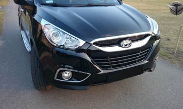 хром накладка на капот Hyundai IX35 фото