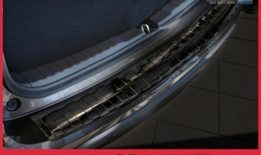 Захисна накладка на задній бампер Honda CR-V IV (чорна) фото