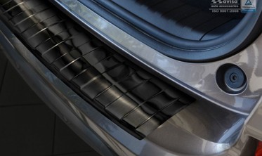 Защитная накладка на задний бампер Honda CR-V IV (черная) фото