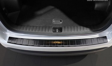 Защитная накладка на задний бампер Hyundai Tucson III черная фото