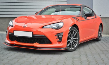 Дифузор переднього бампера з червоною смугою Toyota GT86 FL верс.4 фото