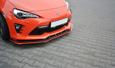 Дифузор переднього бампера з червоною смугою Toyota GT86 FL верс.4 фото