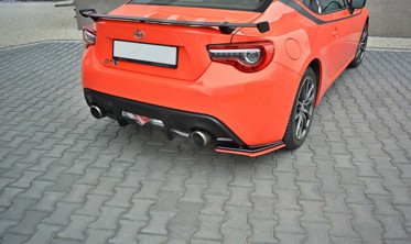 Боковые диффузоры заднего бампера с красной полосой Toyota GT86 верс.2 фото