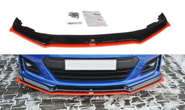 Дифузор переднього бампера з червоною смугою Subaru BRZ Facelift верс.5 фото