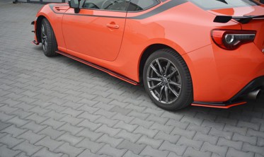 Диффузоры порогов с красной полосой Subaru BRZ / Toyota GT86 (вер.2) фото