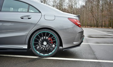 Бічні накладки на задній бампер Mercedes CLA C117 AMG-line рест. фото