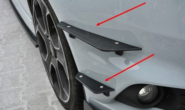 Боковые накладки переднего бампера Ford Fiesta MK7 ST рестайл фото