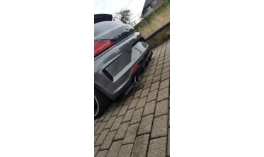 Центральний диффузор заднего бампера Volkswagen Scirocco MK3 R версия рестайл фото