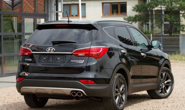 накладка на заднюю крышку багажника Hyundai Santa Fe фото