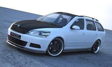 Спойлер переднього бампера Skoda Octavia А5 2 рестайл фото