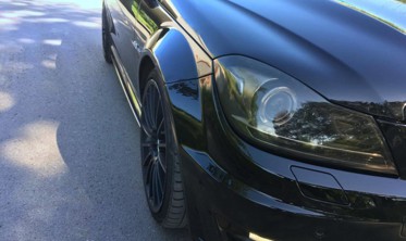Накладки на боковые пороги Mercedes AMG C63 W204 рестайл фото