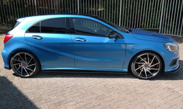 Боковые юбки заднего бампера Mercedes A Klasa W176 AMG-Line  фото