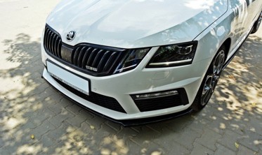 Дифузор переднього бампера Skoda Octavia МК3 версія RS дорестайл (вер.1) фото