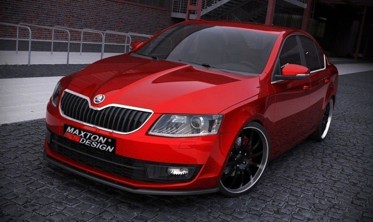Тюниговий дифузор переднього бампера Skoda Octavia III фото