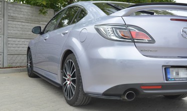 Бічні накладки на задній бампер Mazda 6 MK2 Sport (GH-серія) дорестайл фото