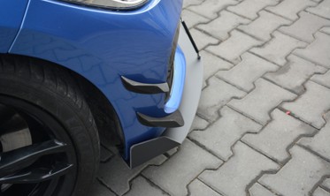 Накладка под передний бампер BMW 1 F20/F21 M-Power Facelift вер.2 фото