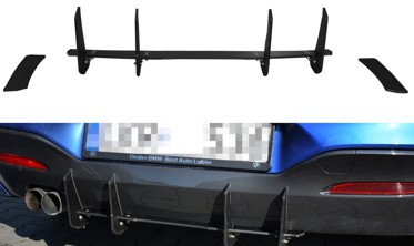 Центральний дифузор заднього бампера BMW 1 F20/F21 M-Power рестайл фото