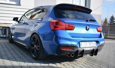 Центральний дифузор заднього бампера BMW 1 F20/F21 M-Power рестайл фото
