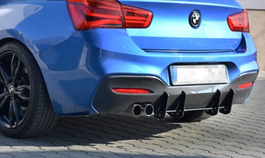 Центральний дифузор заднього бампера BMW 1 F20/F21 M-Power рестайл фото