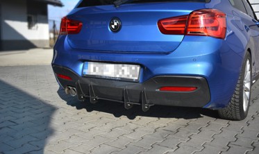 Центральний дифузор заднього бампера BMW 1 F20/F21 M-Power рестайл фото