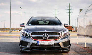 Диффузор передний Mercedes GLA 45 AMG SUV X156 дорестайл фото