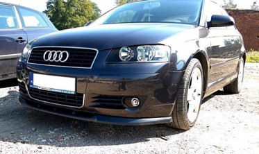 Тюнинговый диффузор переднего бампера Audi A3 8P дорестайл фото