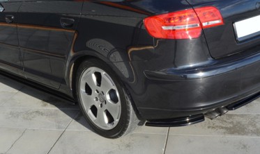 Тюнинговая юбка заднего бампера Audi A3 Sportback  8P / 8P FACELIFT фото