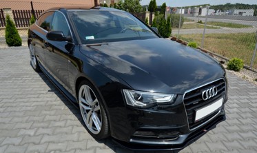Тюнинговая накладка под передний бампер Audi S5 / A5 S-line 8T FL версия 2  фото