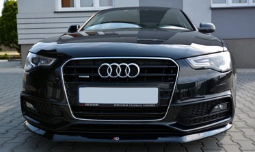 Тюнинговый диффузор переднего бампера Audi S5 / A5 S-line 8T рестайл вер. 1 фото