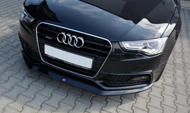 Тюнинговый диффузор переднего бампера Audi S5 / A5 S-line 8T рестайл вер. 1 фото