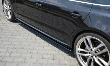 Тюнинговые листвы боковых порогов Audi S5 / A5 / A5 S-line 8T / 8T FL Sportback фото