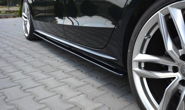 Тюнинговые листвы боковых порогов Audi S5 / A5 / A5 S-line 8T / 8T FL Sportback фото